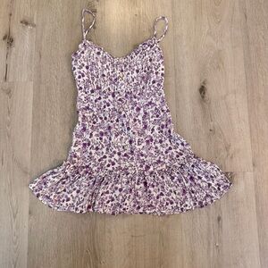 Isabelle's Cabinet Purple Paisley Floral Mini babydoll Dress" by Sky to Moon